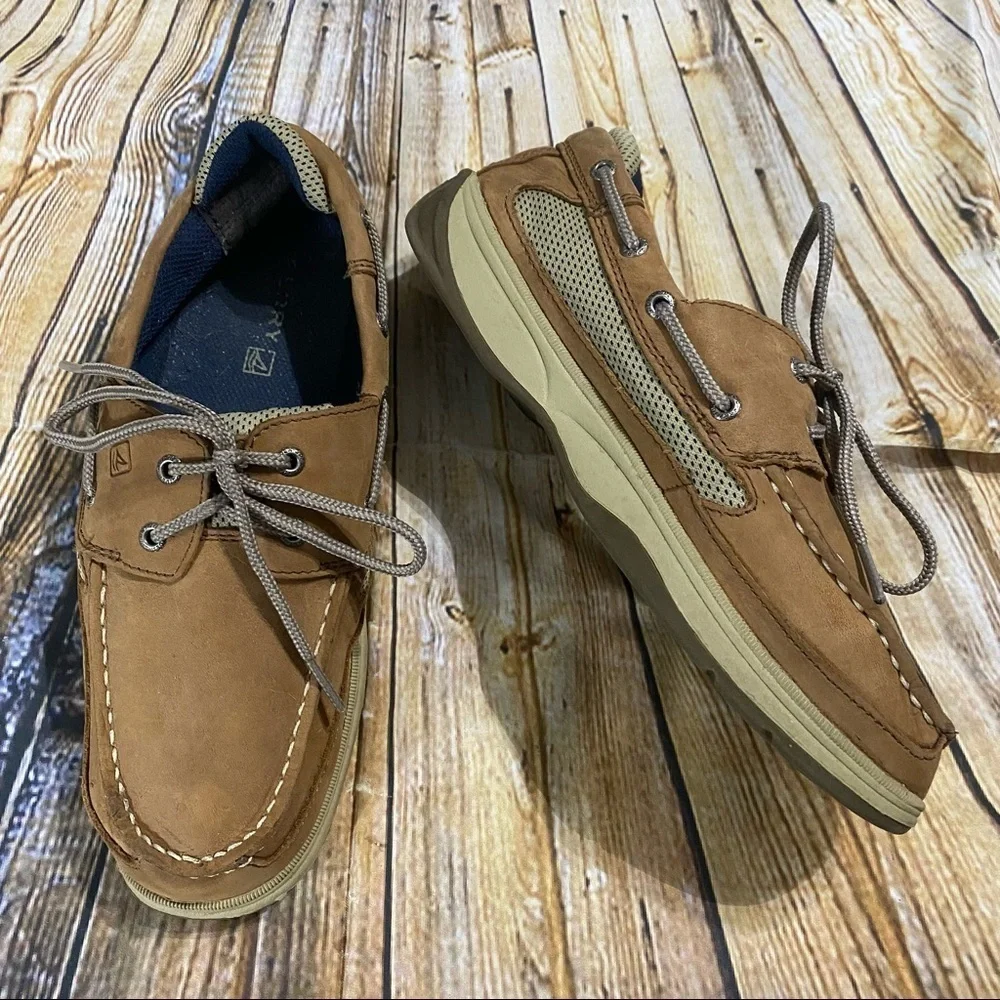 Sperry Top Sider Lanyard Tan Boat Shoes Size 6
